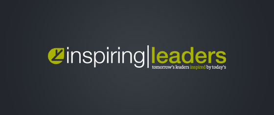 Inspiring Leaders logo on a dark blue background