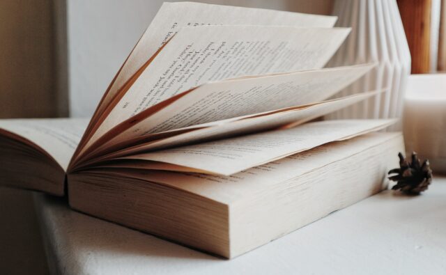close up of pages of a book /open book /reading /